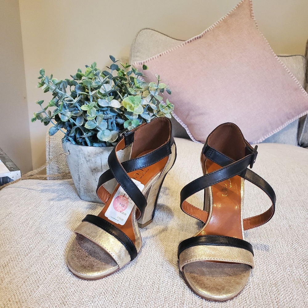 Brand new Sesto Meucci leather heels size 5.5 B
